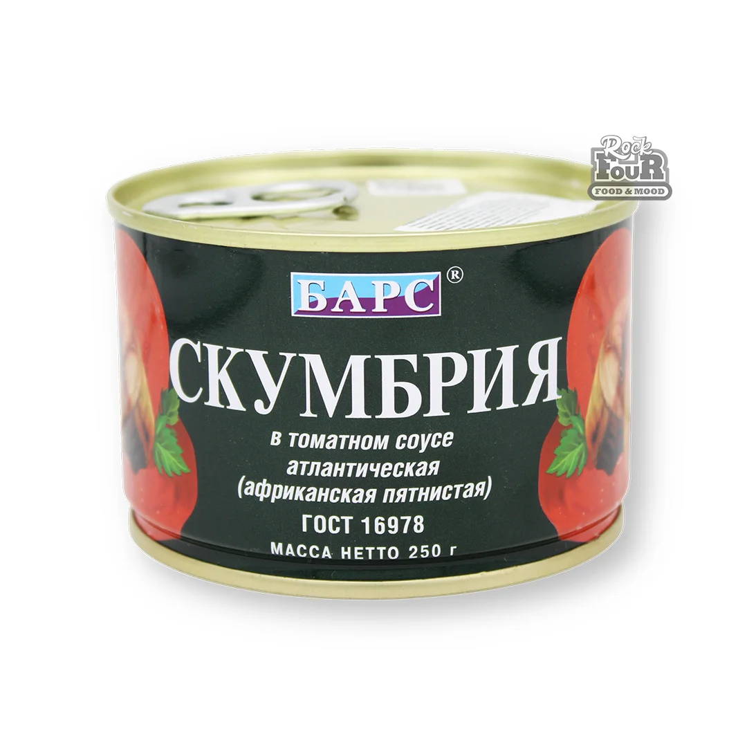 Mackerel "Bars" in tomato sauce 250g